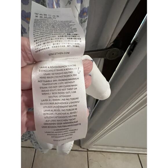 Since Then Purple White Floral Midi Dress Sz L - Picture 8 of 8